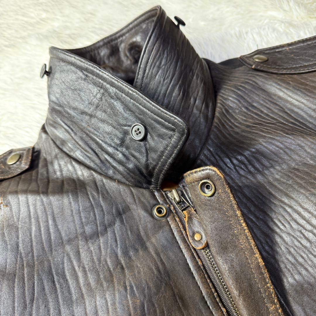 90s vintage G-1 フライトレザージャケット L 襟ボア・中綿入り！