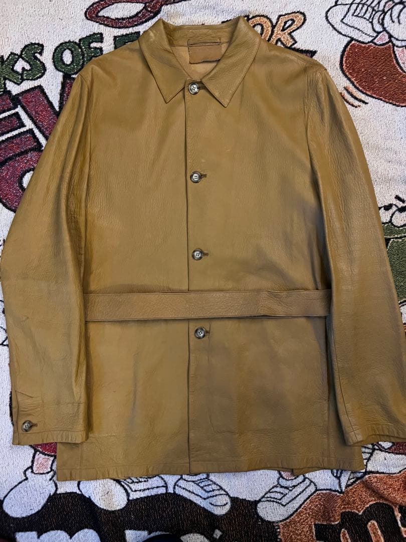 PRADA ヴィンテージ　レザージャケット　レザーカーコート