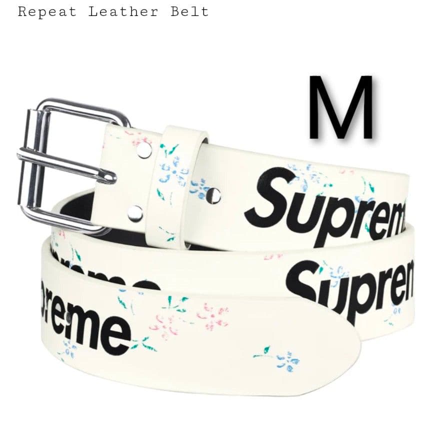 小物 Supreme Repeat Leather Belt Floral M