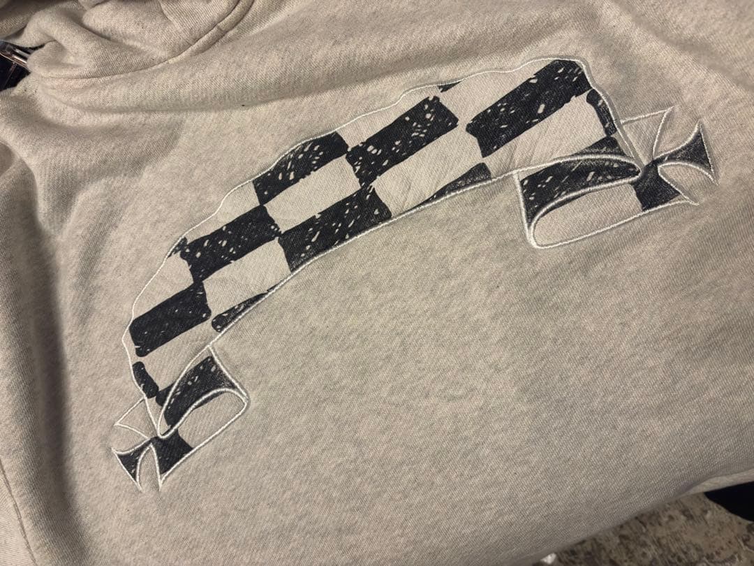 トップス ASKYURSELF / checkered banned hoodie