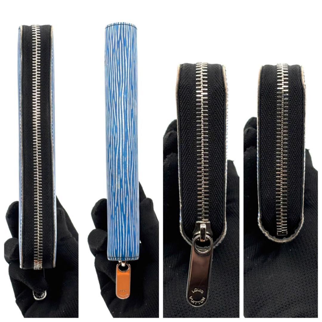 極美品 保存箱袋付属 新型 ルイヴィトン エピ デニム ジッピーウォレット 財布