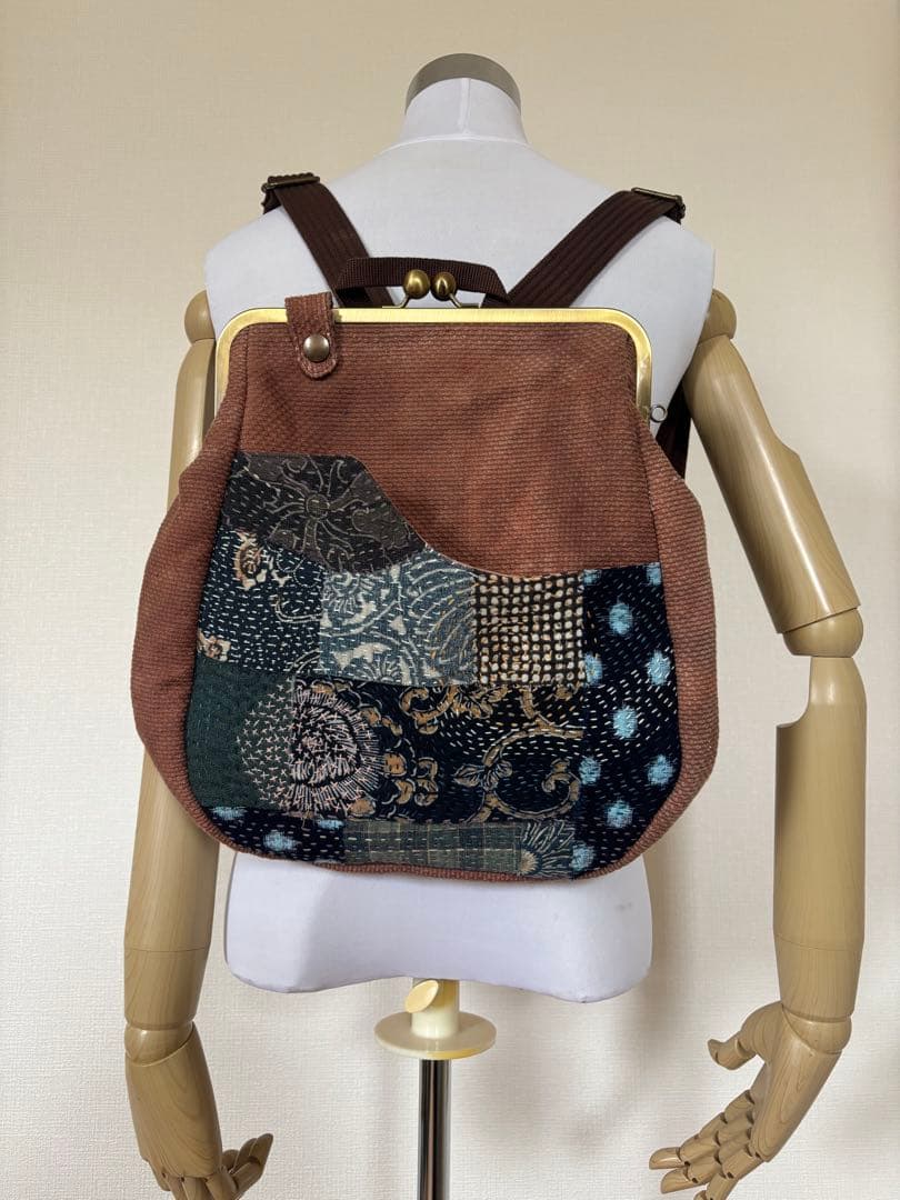 胴着柿渋染めリュック