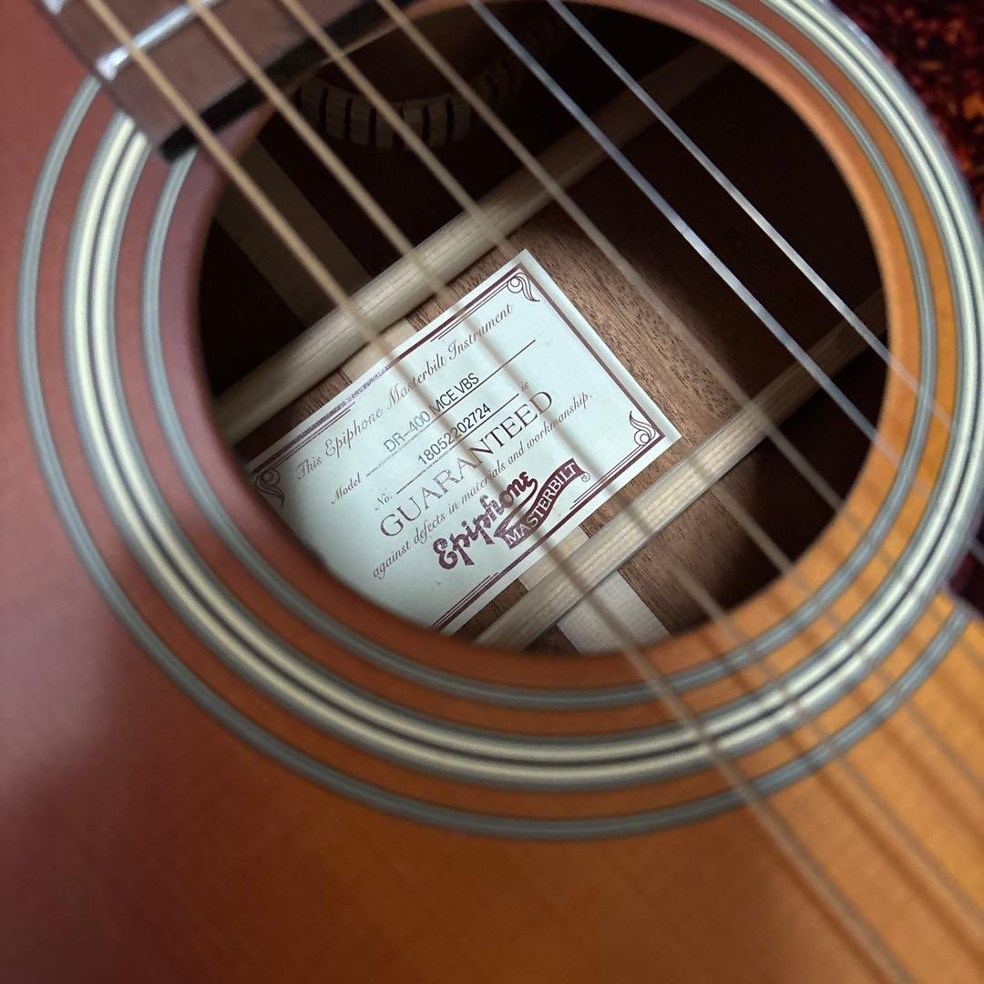エピフォン Masterbuilt DR-400MCE エレアコ HC付