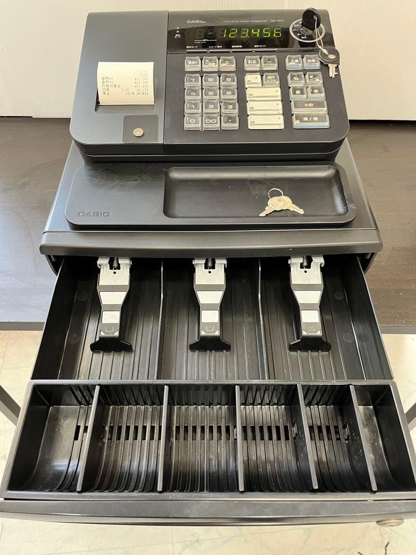 人気の黒　簡単レジ 感熱紙カシオ SE-S10(黒)レジスター 8部門