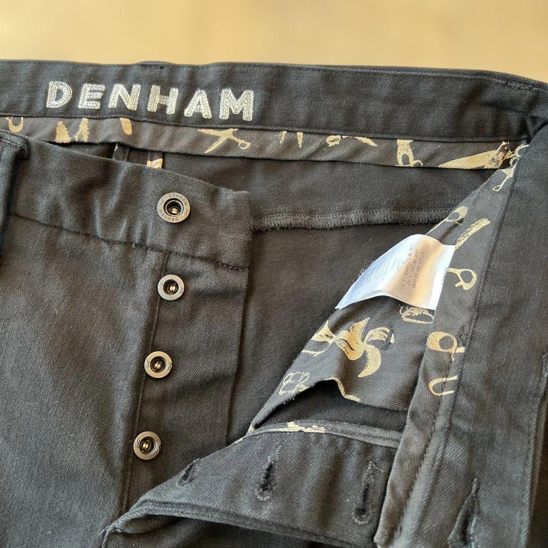 デンハム　DENHAM W33 L32 スリムテーパード　黒　ブラックデニム
