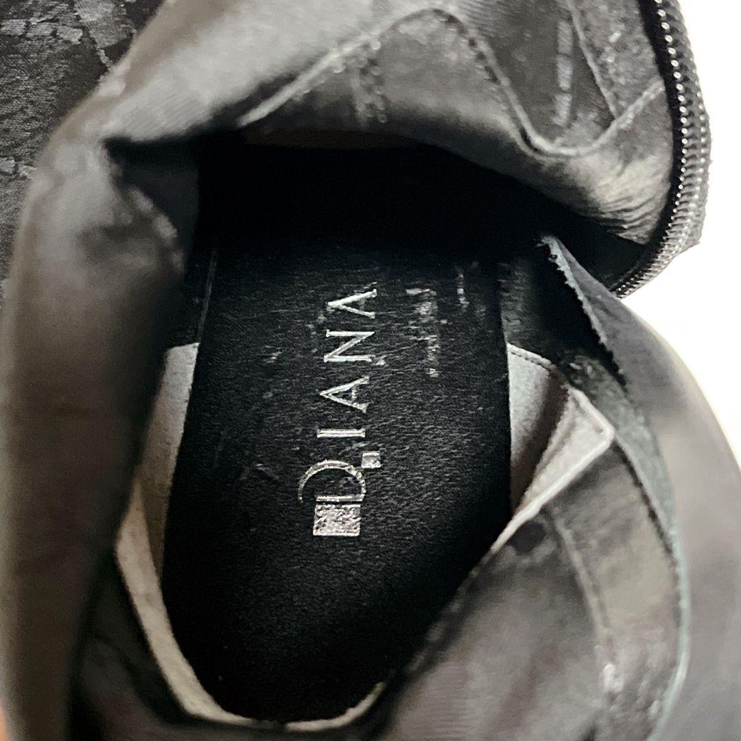 【極美品】DIANA ダイアナ ロングブーツ 黒 24cm レザー 日本製 美脚