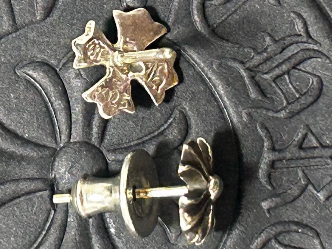 クロス型 ピアス 2個セット silver925