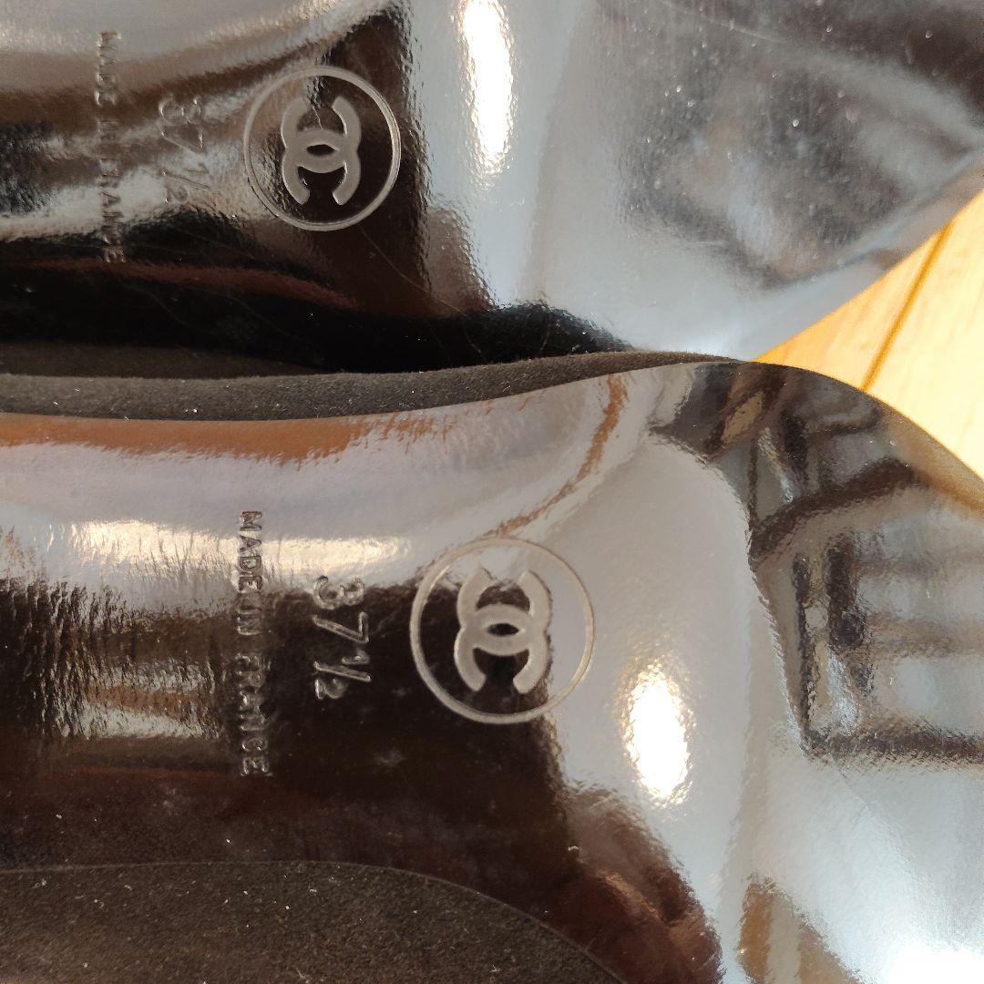 CHANEL ブラック スエード パンプス