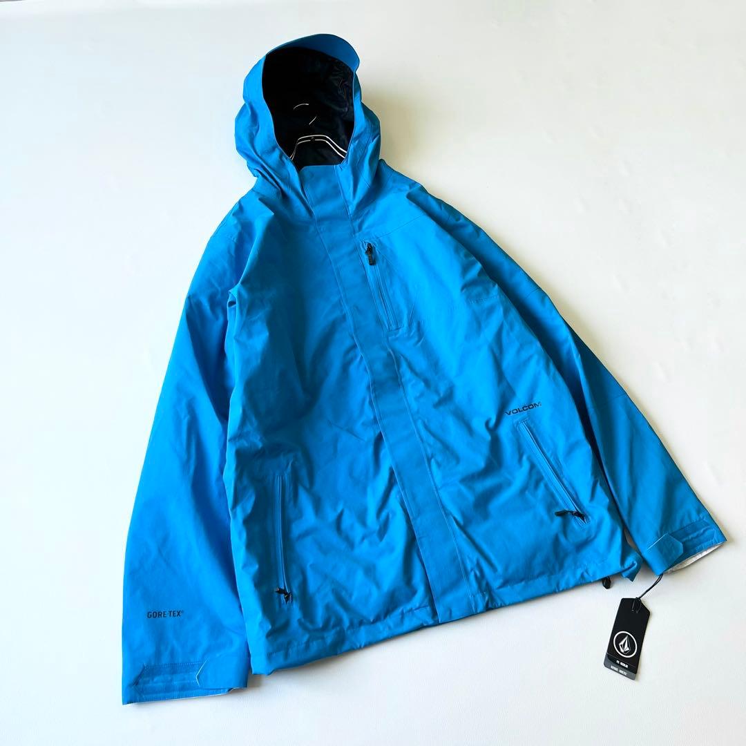 3257【タグ付き】ボルコム　ジャケット ゴアテックス メンズ　青　XL　スノボ