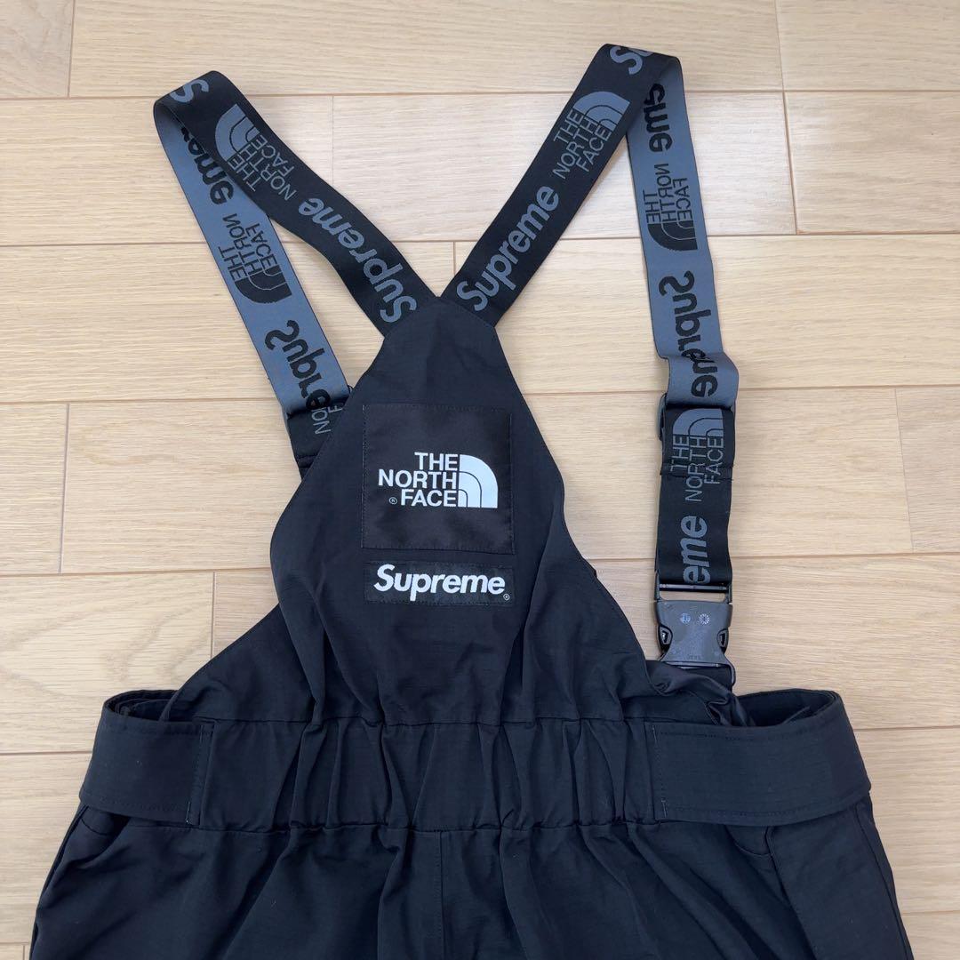 シュプリーム　ノースフェイス　エクスペディション　オーバーオール　ビブパンツ　黒