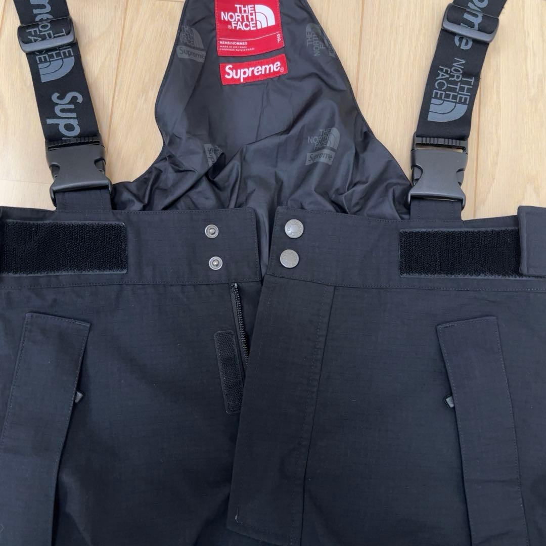 シュプリーム　ノースフェイス　エクスペディション　オーバーオール　ビブパンツ　黒