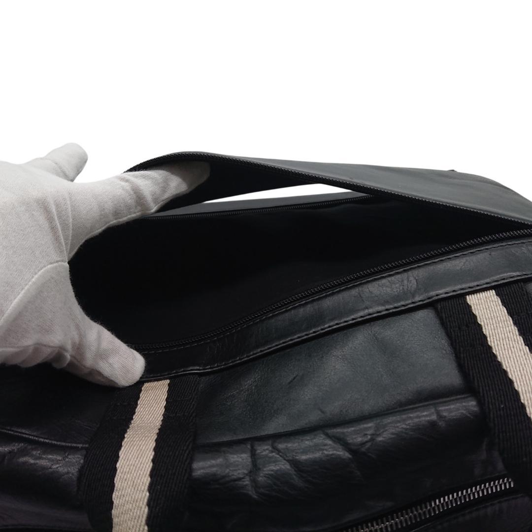 Bally　ブラックレザー ビジネスバッグ　2way　トレインスポッティング