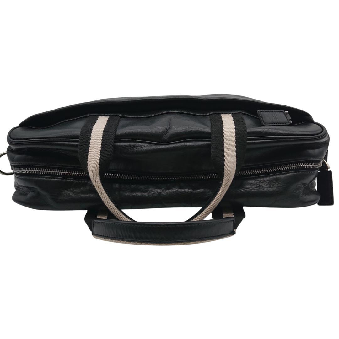 Bally　ブラックレザー ビジネスバッグ　2way　トレインスポッティング