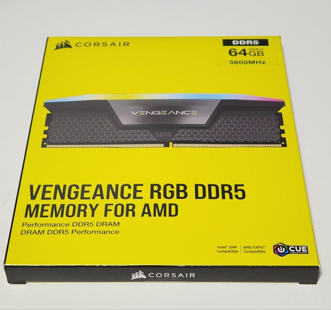 メモリー CORSAIR VENGEANCE RGB DDR5 64GB 5600MHz