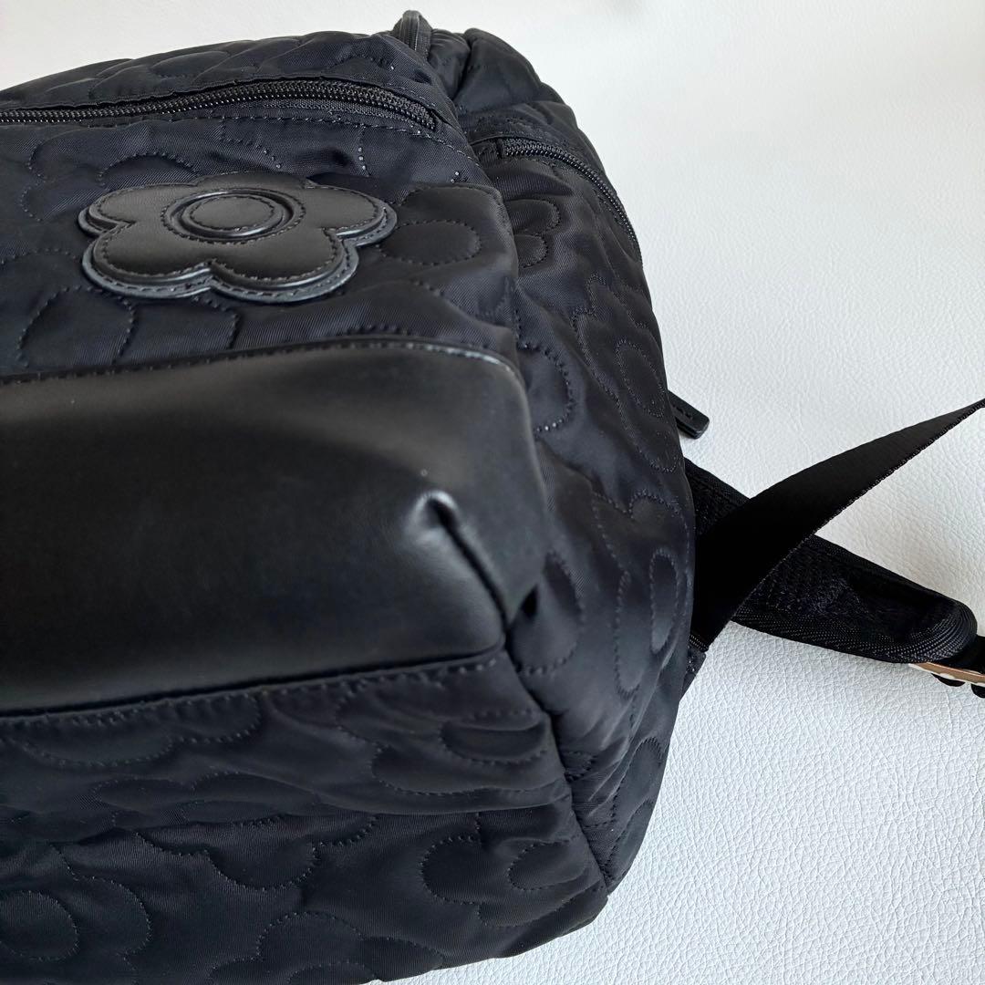 美品 マリークワント デイジー リュック バックパック 黒