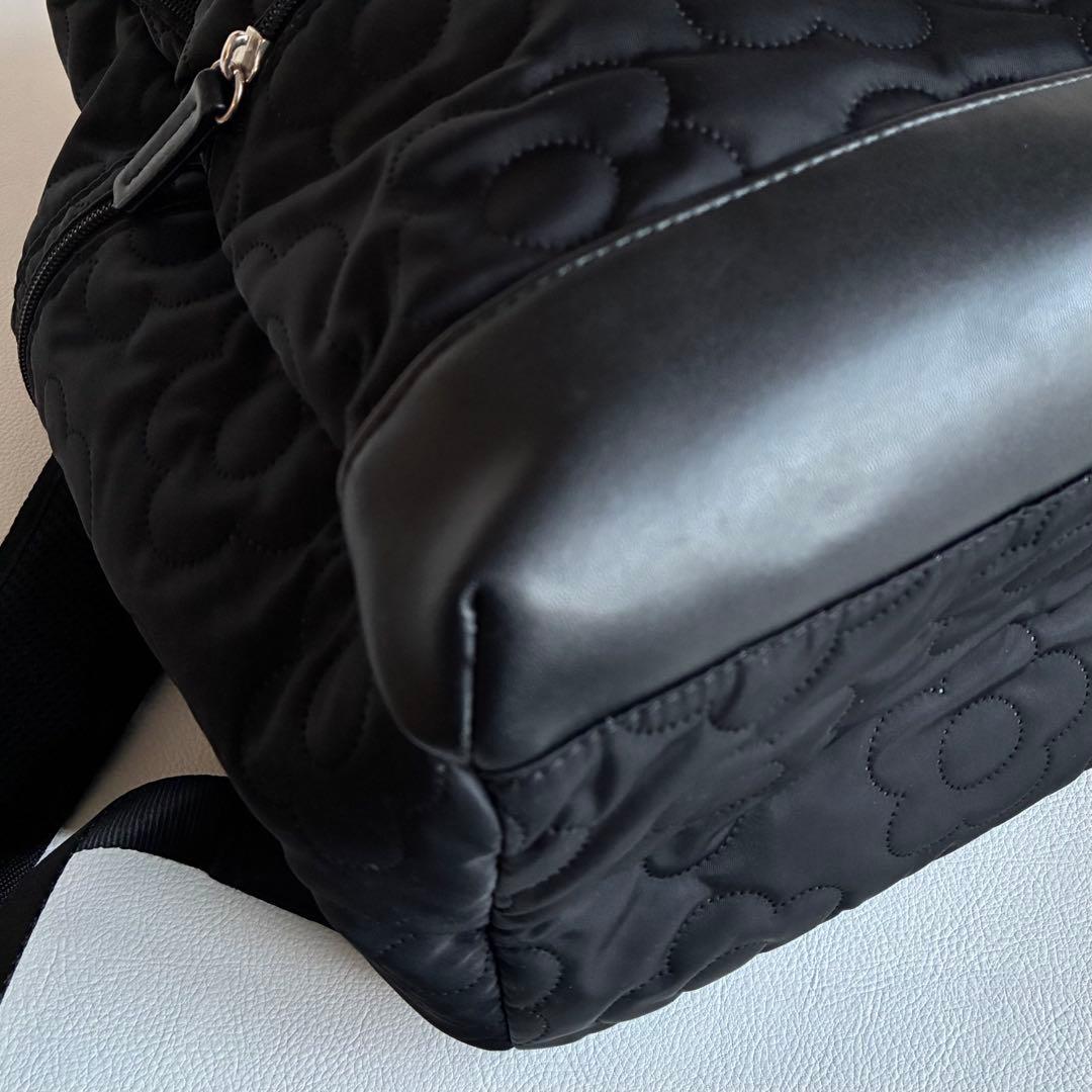 美品 マリークワント デイジー リュック バックパック 黒