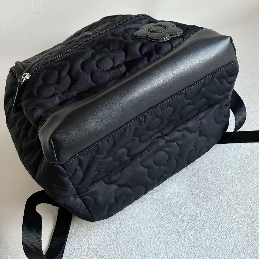 美品 マリークワント デイジー リュック バックパック 黒