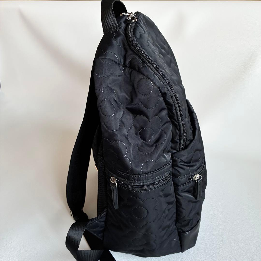 美品 マリークワント デイジー リュック バックパック 黒