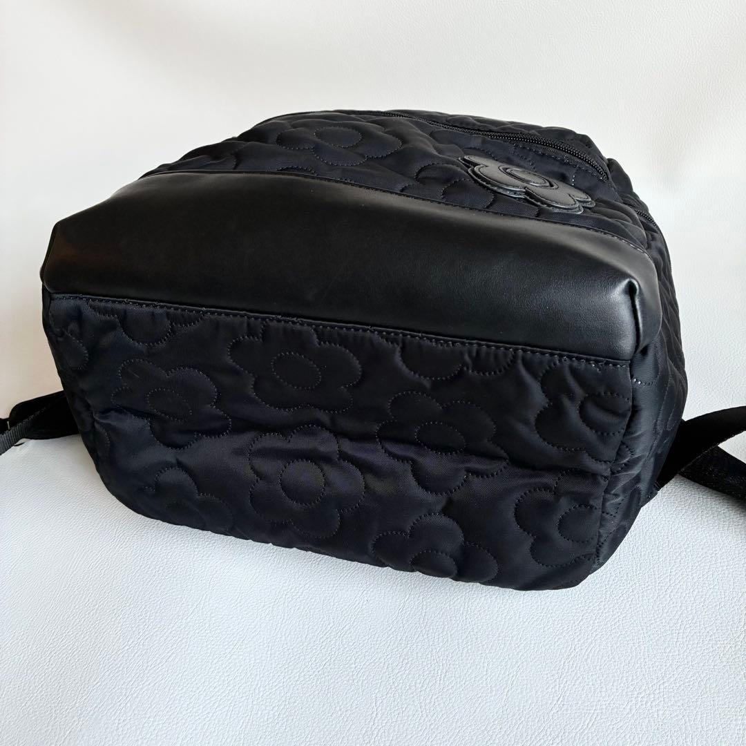 美品 マリークワント デイジー リュック バックパック 黒