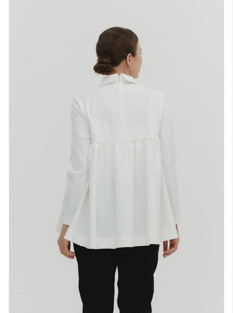 【A 美品】yori サイドギャザーセレモニーブラウス　38