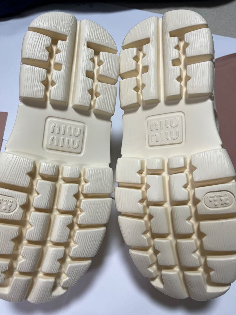 【et⭐︎】正規品 新品 miu miu プラットフォーム サンダル