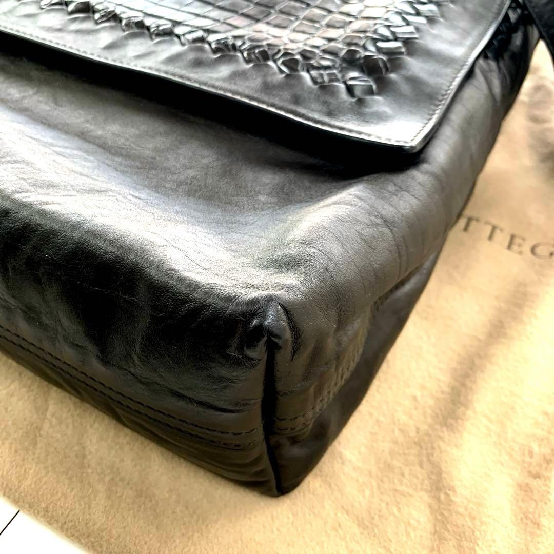 新品160万 ボッテガ　イントレ　クロコダイル　メッセンジャー　ショルダーバッグ