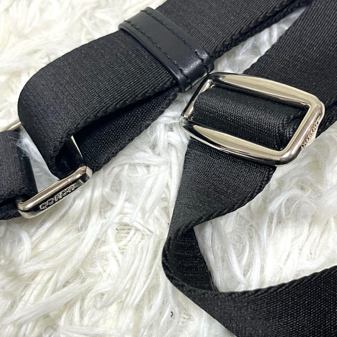 美品✨COACHヘンリーメッセンジャーバッグ ペブルドレザーブラックF54149