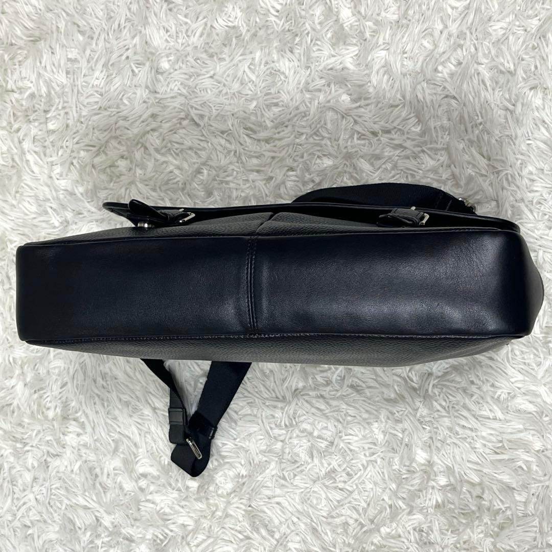 美品✨COACHヘンリーメッセンジャーバッグ ペブルドレザーブラックF54149