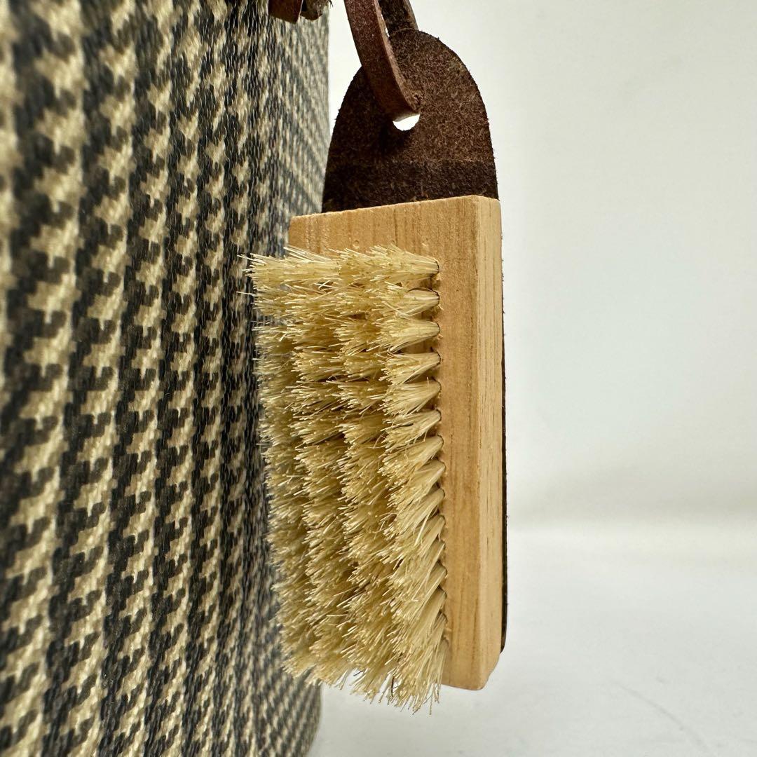 【美品】 ポロラルフローレン　ボストンバッグ　ハンドバッグ　千鳥柄　ブラシe45