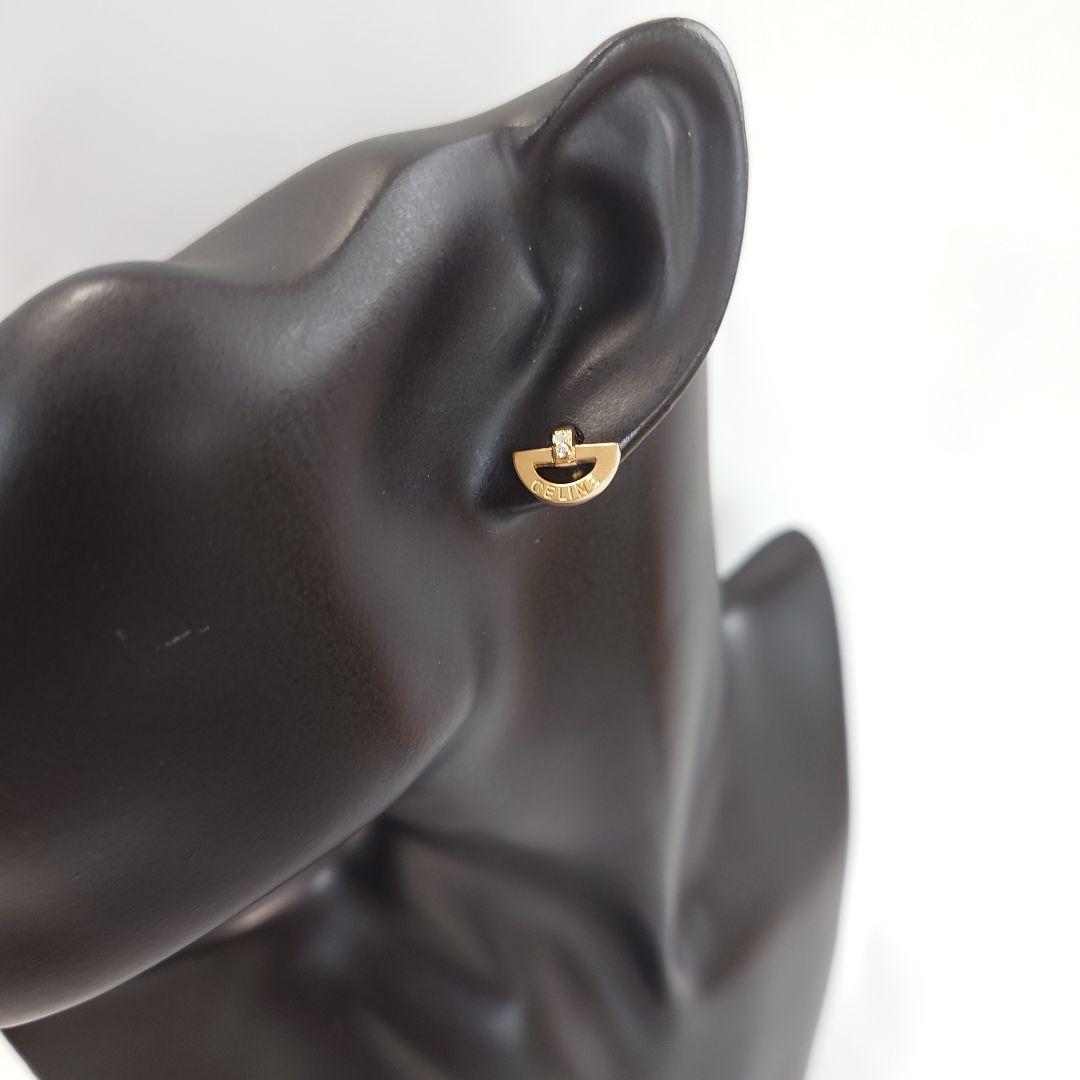 CELINE セリーヌ K18 ダイヤ ピアス 片耳用 6569