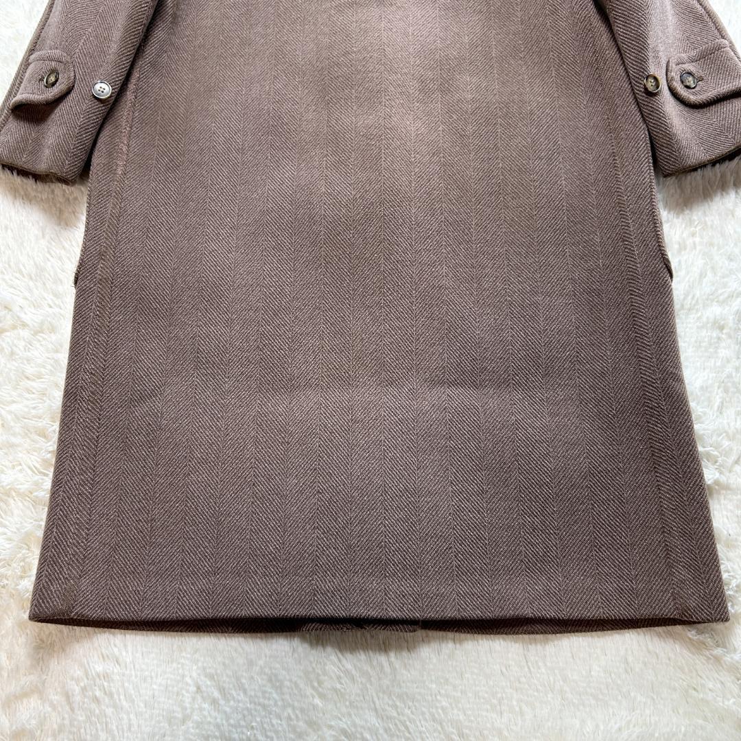 美品✨グローバーオール キングストン ダッフルコート ヘリンボーン L相当 茶