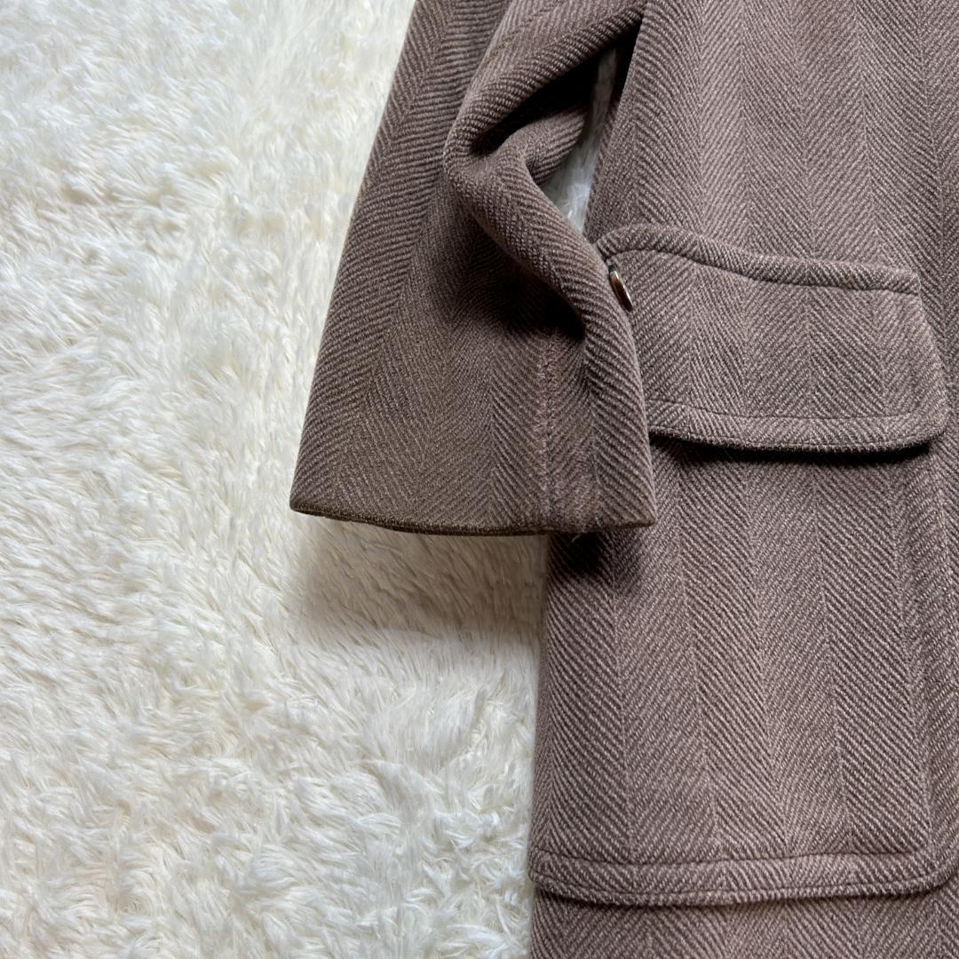 美品✨グローバーオール キングストン ダッフルコート ヘリンボーン L相当 茶