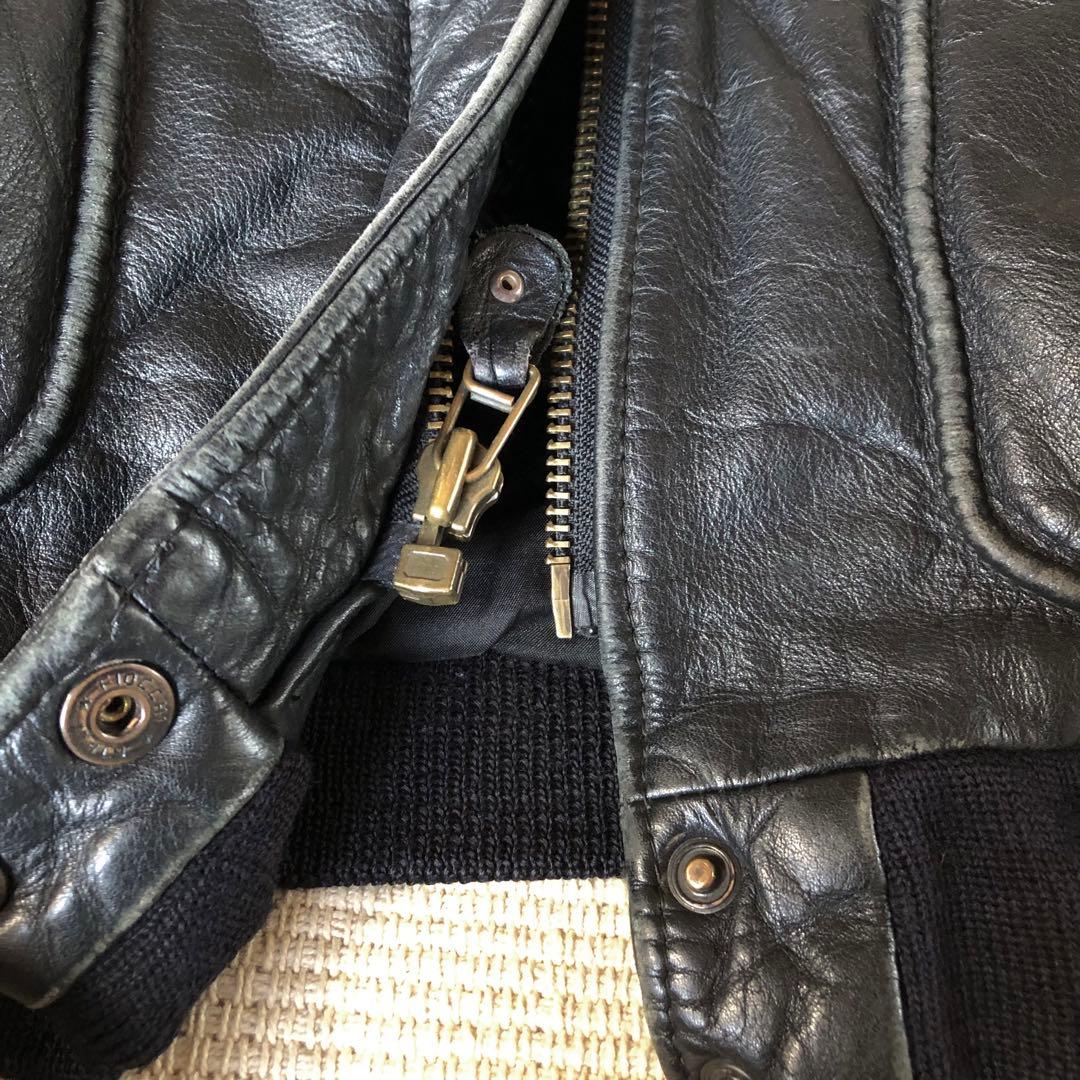 WINCH KIABI レザーフライトジャケット G-1 A-2 牛革 ライナー