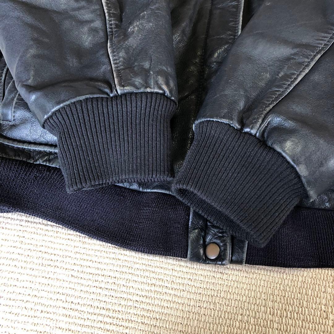 WINCH KIABI レザーフライトジャケット G-1 A-2 牛革 ライナー