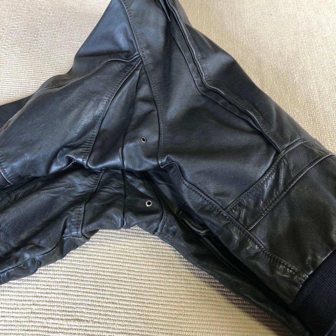 WINCH KIABI レザーフライトジャケット G-1 A-2 牛革 ライナー