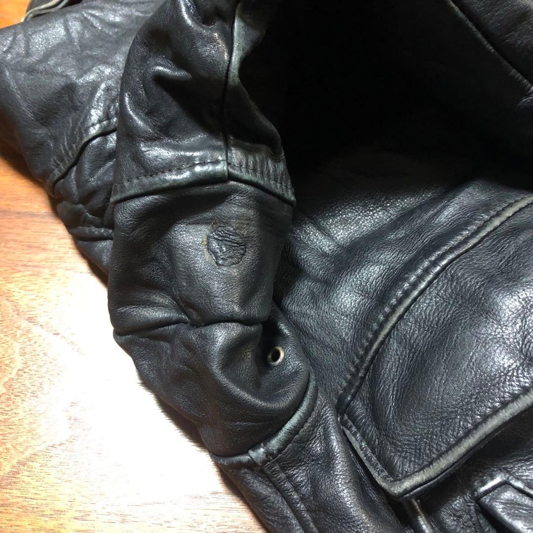 WINCH KIABI レザーフライトジャケット G-1 A-2 牛革 ライナー