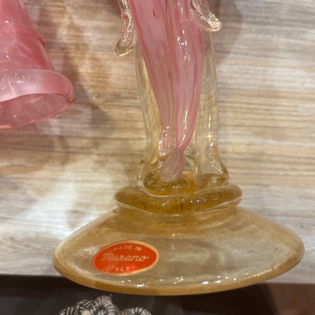 MURANOムラーノベネチアドールペアベネチアンガラス置物人形