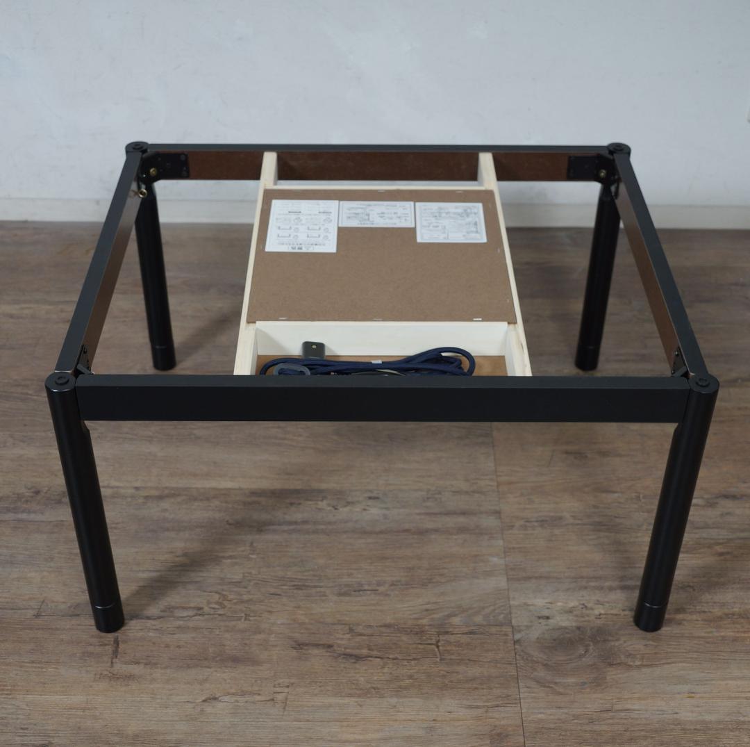 【新品・未使用】　　 カジュアルコタツ継脚あり　一人用　75×60