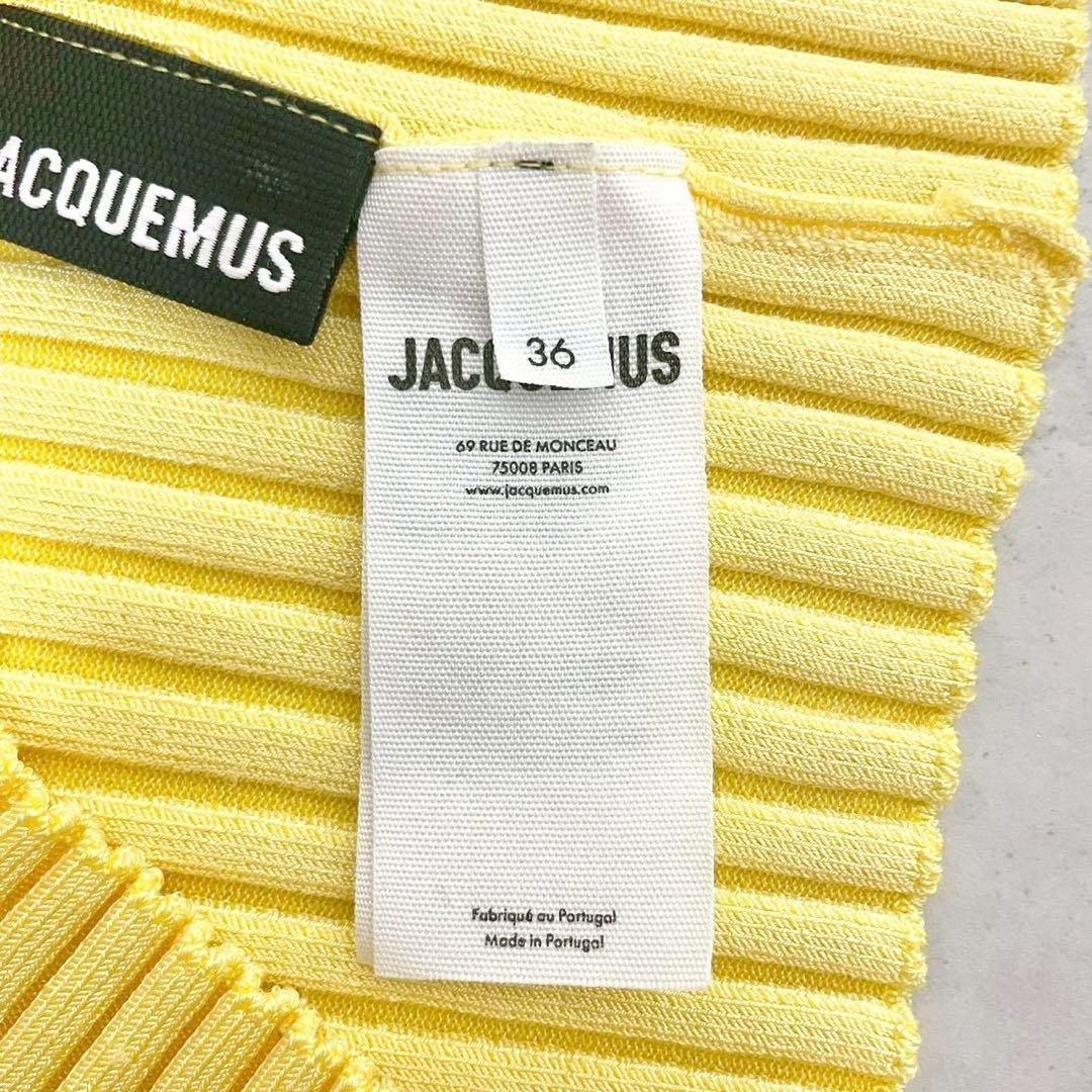 人気✨ JACQUEMUS ロゴ クロップド リブ ニット