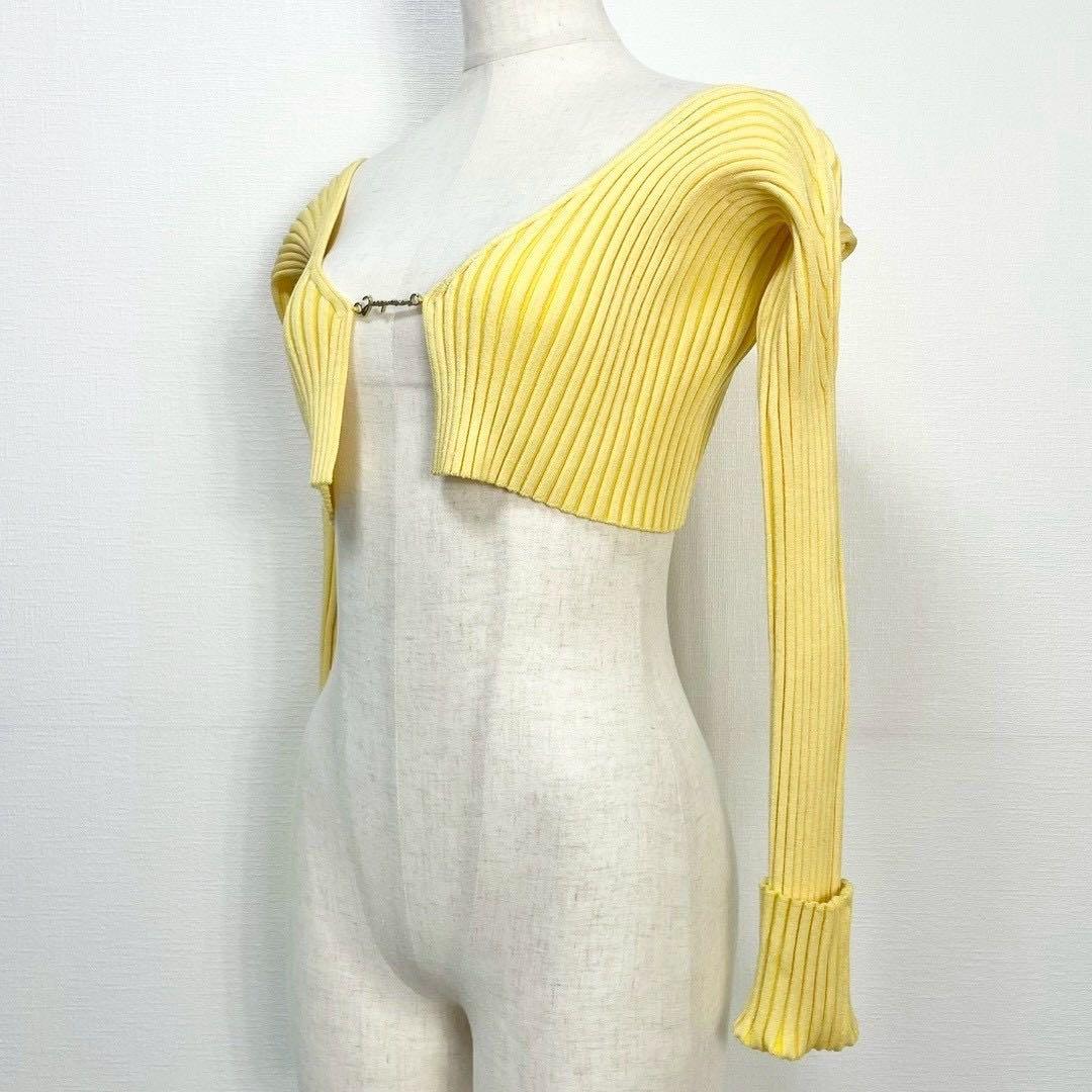 人気✨ JACQUEMUS ロゴ クロップド リブ ニット