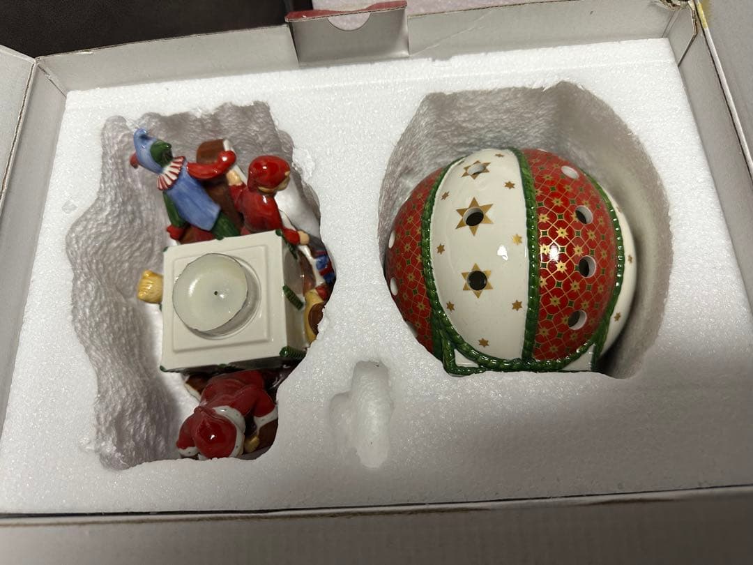 ビレロイ&ボッホ クリスマスキャンドル サンタ　くま　子ども　雪だるま