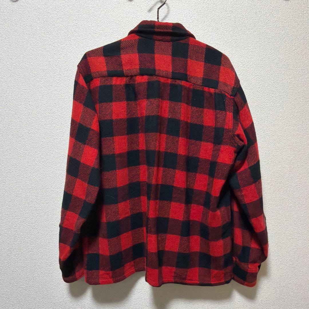 50s ボードシャツ 赤黒バッファローチェック