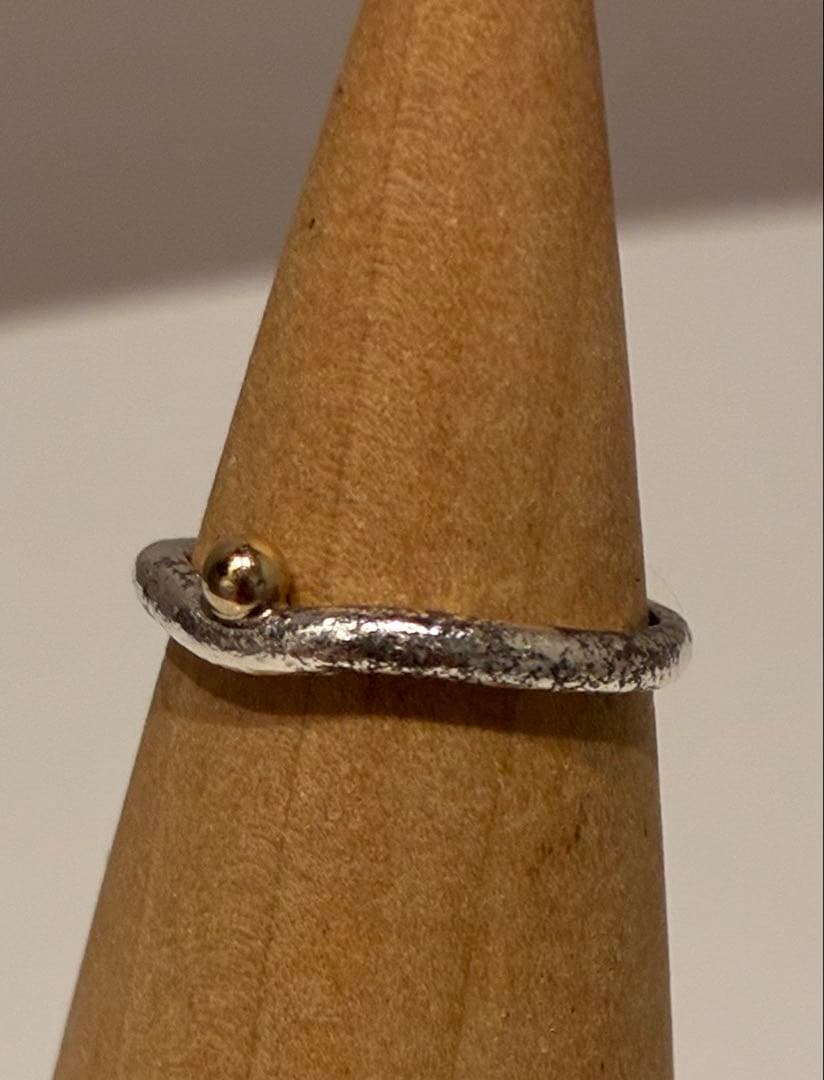 K18金 × 925 シルバー ツートーン ヴィンテージ プチ レディースリング