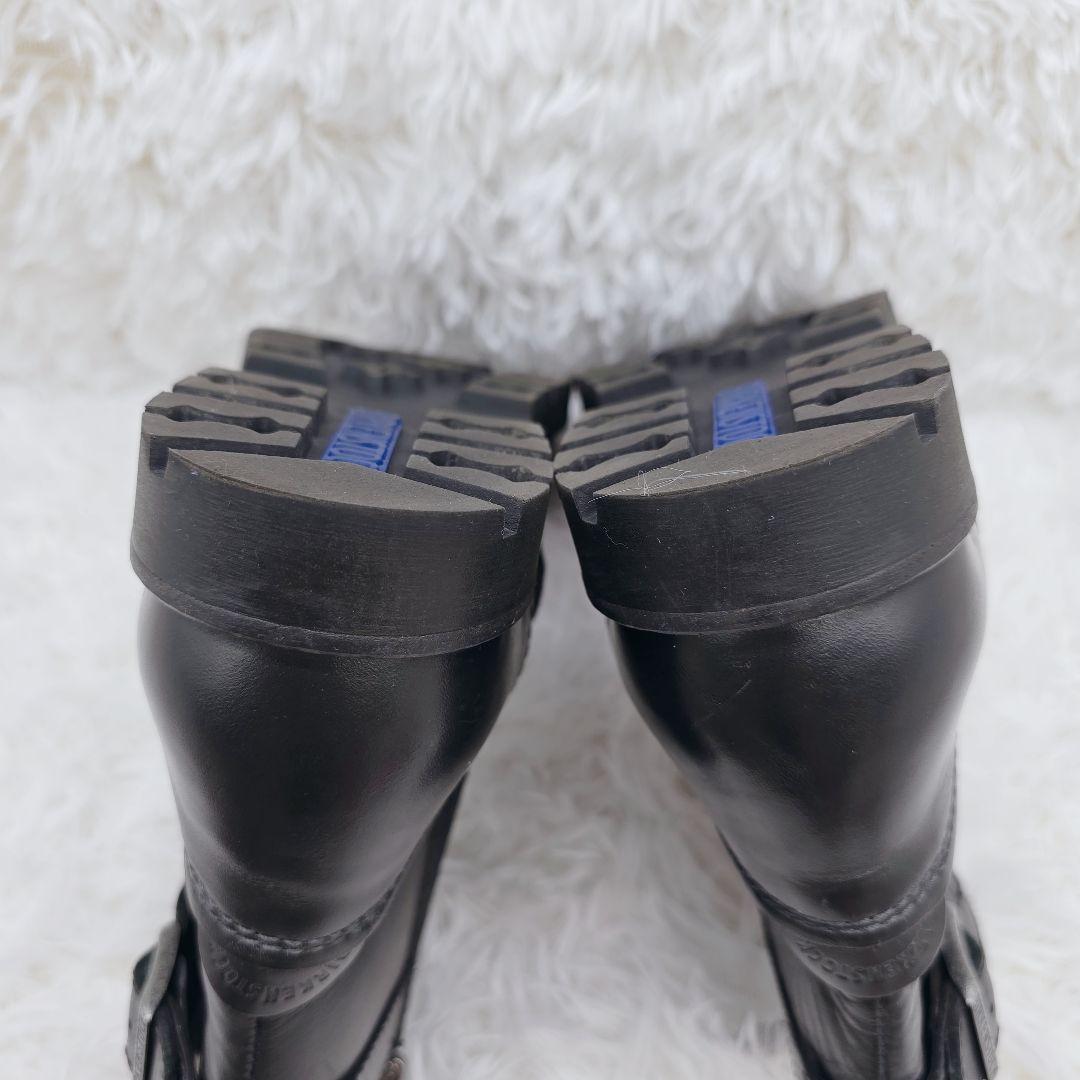 ✨美品✨ビルケンシュトック 本革 ベルト サイドジップ ブーツ 黒 24cm