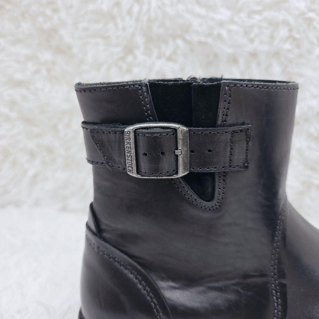 ✨美品✨ビルケンシュトック 本革 ベルト サイドジップ ブーツ 黒 24cm