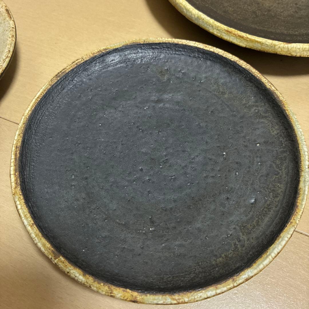 ⭐︎額賀章夫⭐︎セット①⭐︎新品未使用⭐︎プリーツ等皿4枚セット⭐︎笠間焼⭐︎