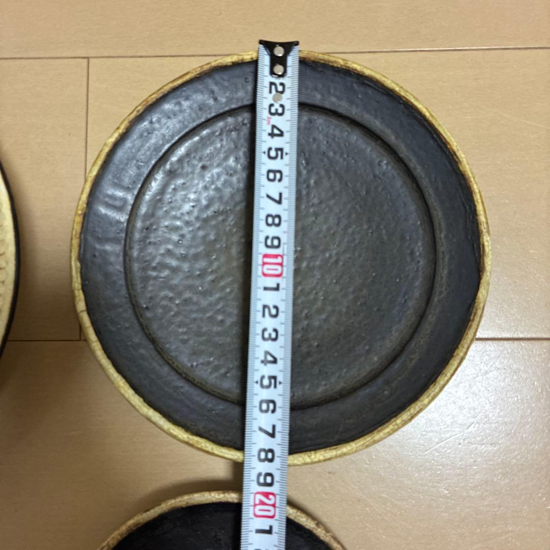 ⭐︎額賀章夫⭐︎セット①⭐︎新品未使用⭐︎プリーツ等皿4枚セット⭐︎笠間焼⭐︎