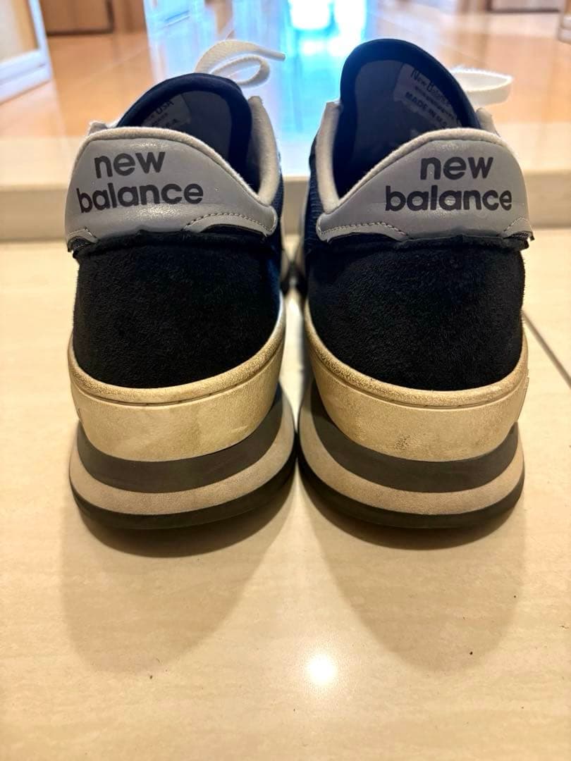 靴 New Balance M990 v1 NV NAVY 26cm