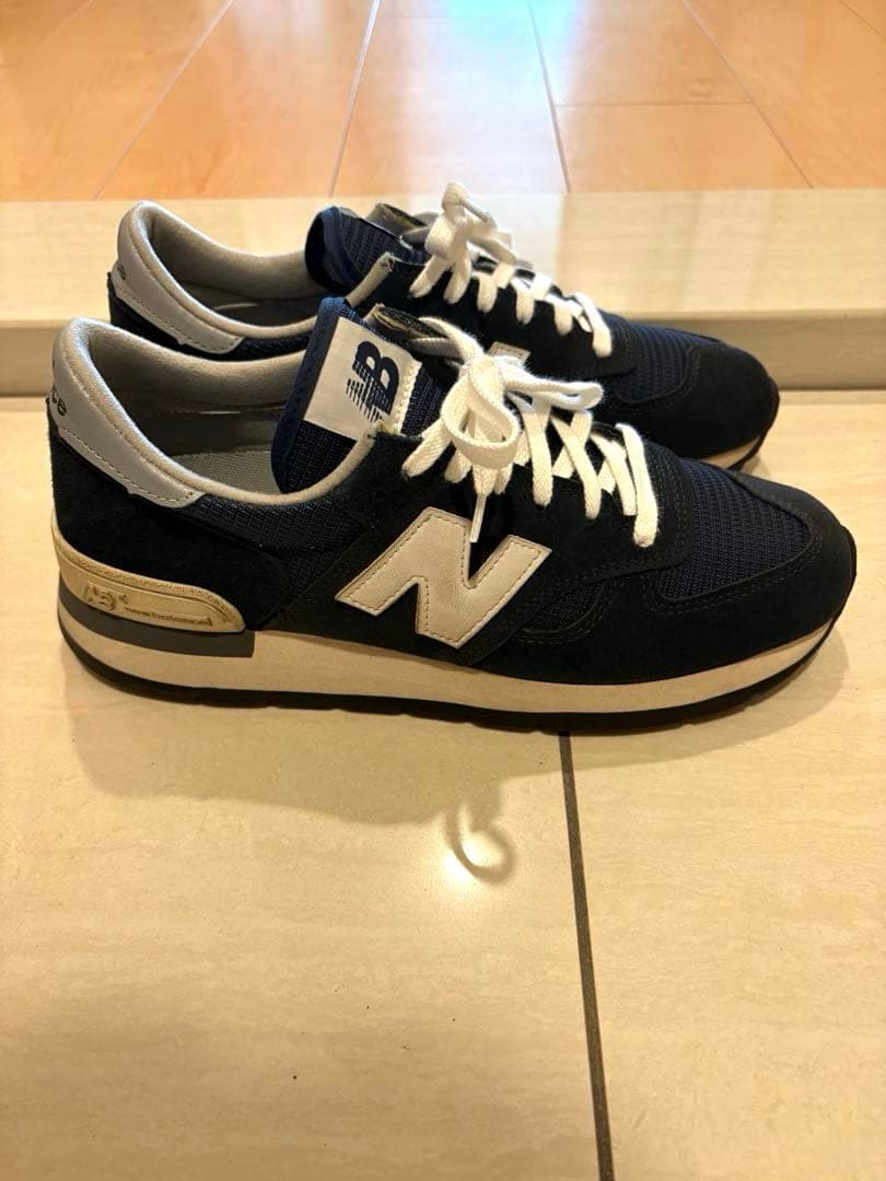 靴 New Balance M990 v1 NV NAVY 26cm