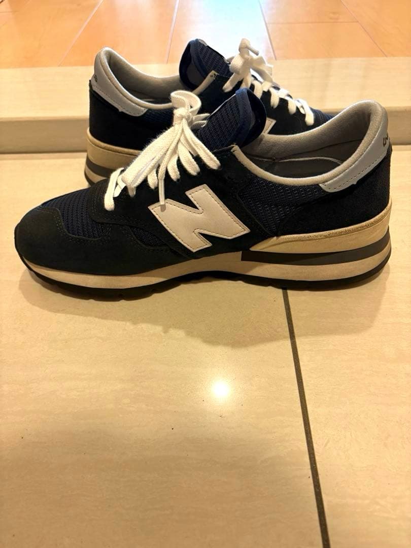 靴 New Balance M990 v1 NV NAVY 26cm